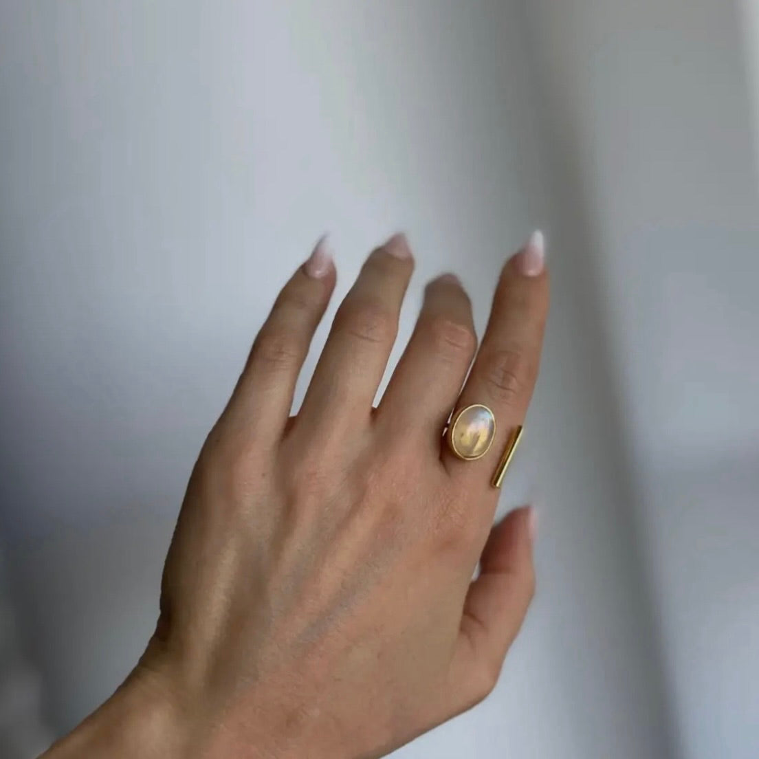 Soft Moonstone Ring