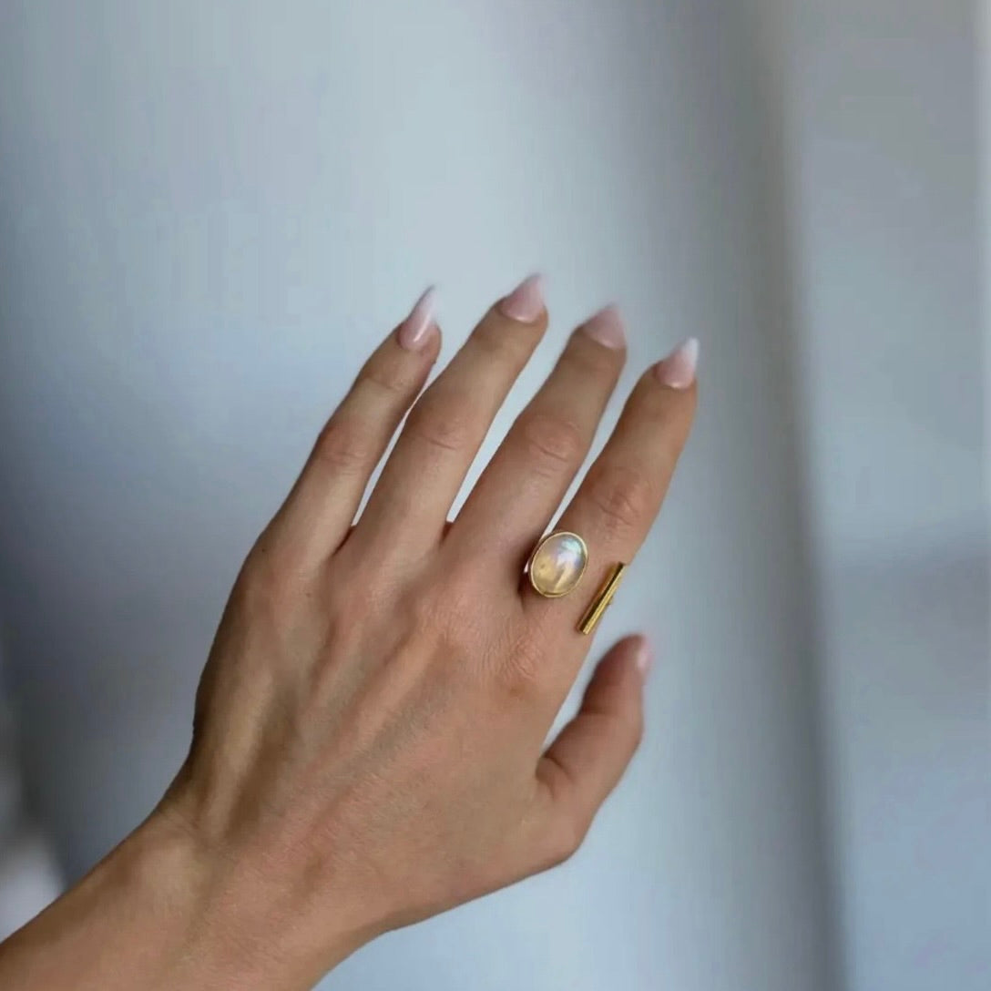 Soft Moonstone Ring