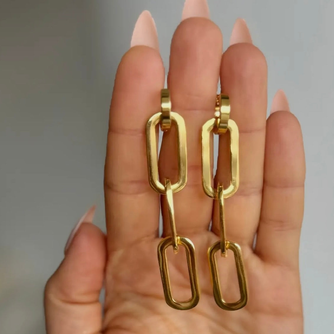 Gold Plated Chain Earrings