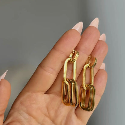 Gold Plated Chain Earrings