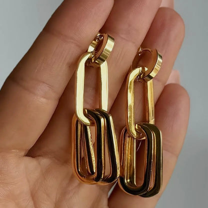 Gold Plated Chain Earrings