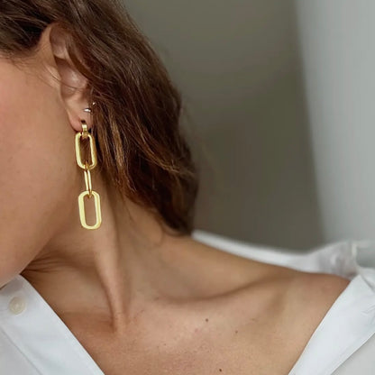 Gold Plated Chain Earrings