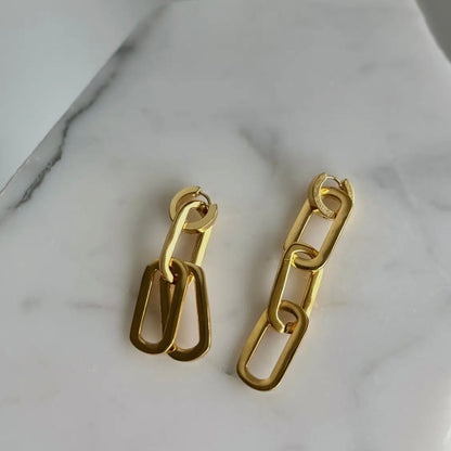 Gold Plated Chain Earrings