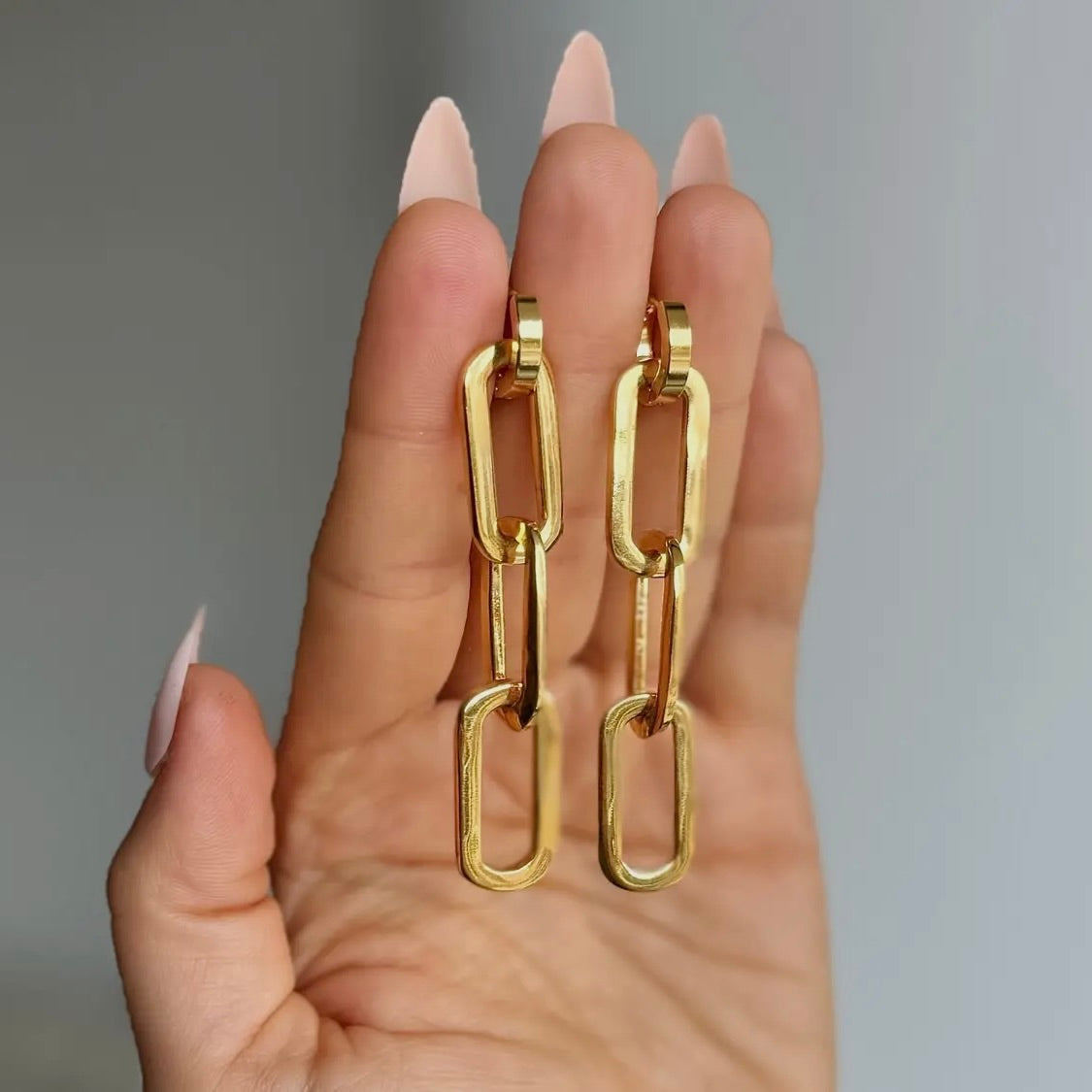 Gold Plated Chain Earrings