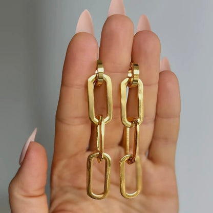 Gold Plated Chain Earrings