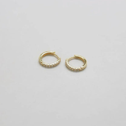Pave Huggie Hoops