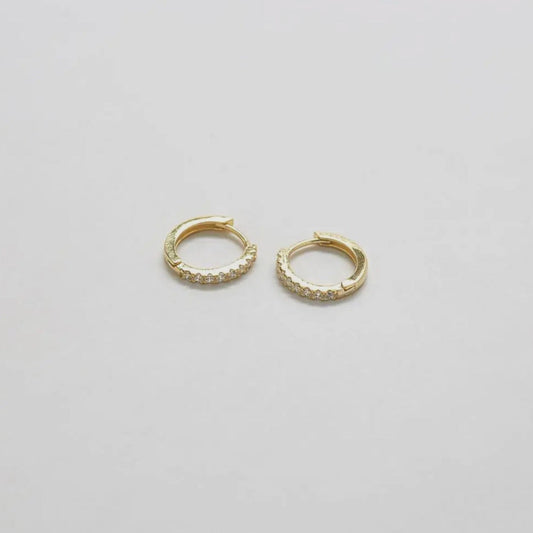 Pave Huggie Hoops