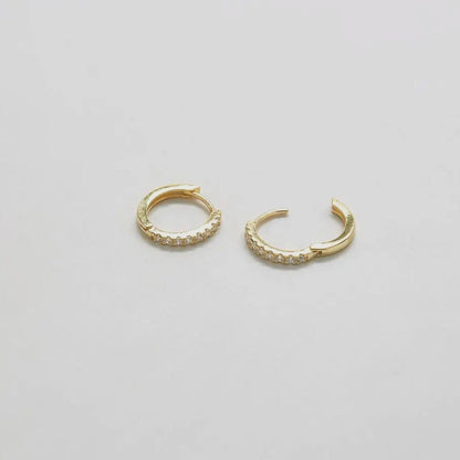 Pave Huggie Hoops