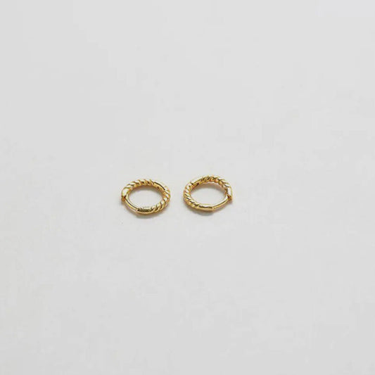 Rope Twist Huggie Earrings