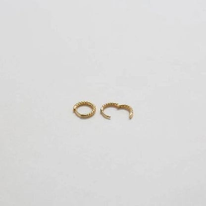 Rope Twist Huggie Earrings