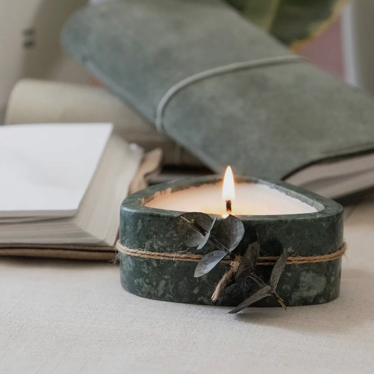 Palo Santo Marble Candle
