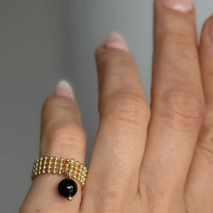 Tourmaline Droplet Ring