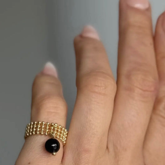 Tourmaline Droplet Ring