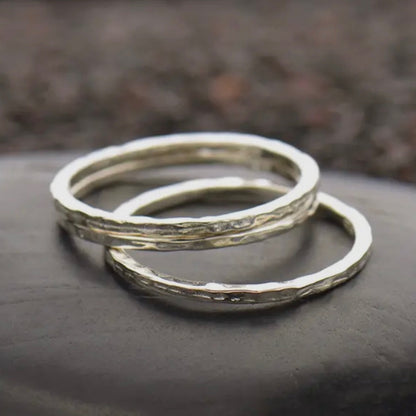 Hammered Sterling Silver Stacking Ring