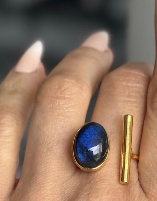 Labradorite Ring | Oval