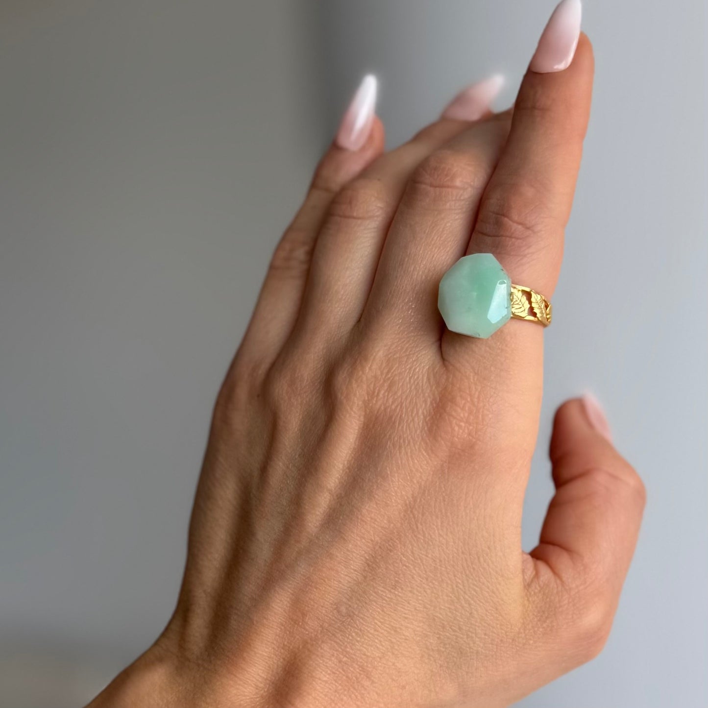 Joy Mint Green Chrysoprase Ring