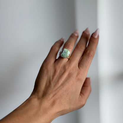 Joy Veined Chrysoprase Ring