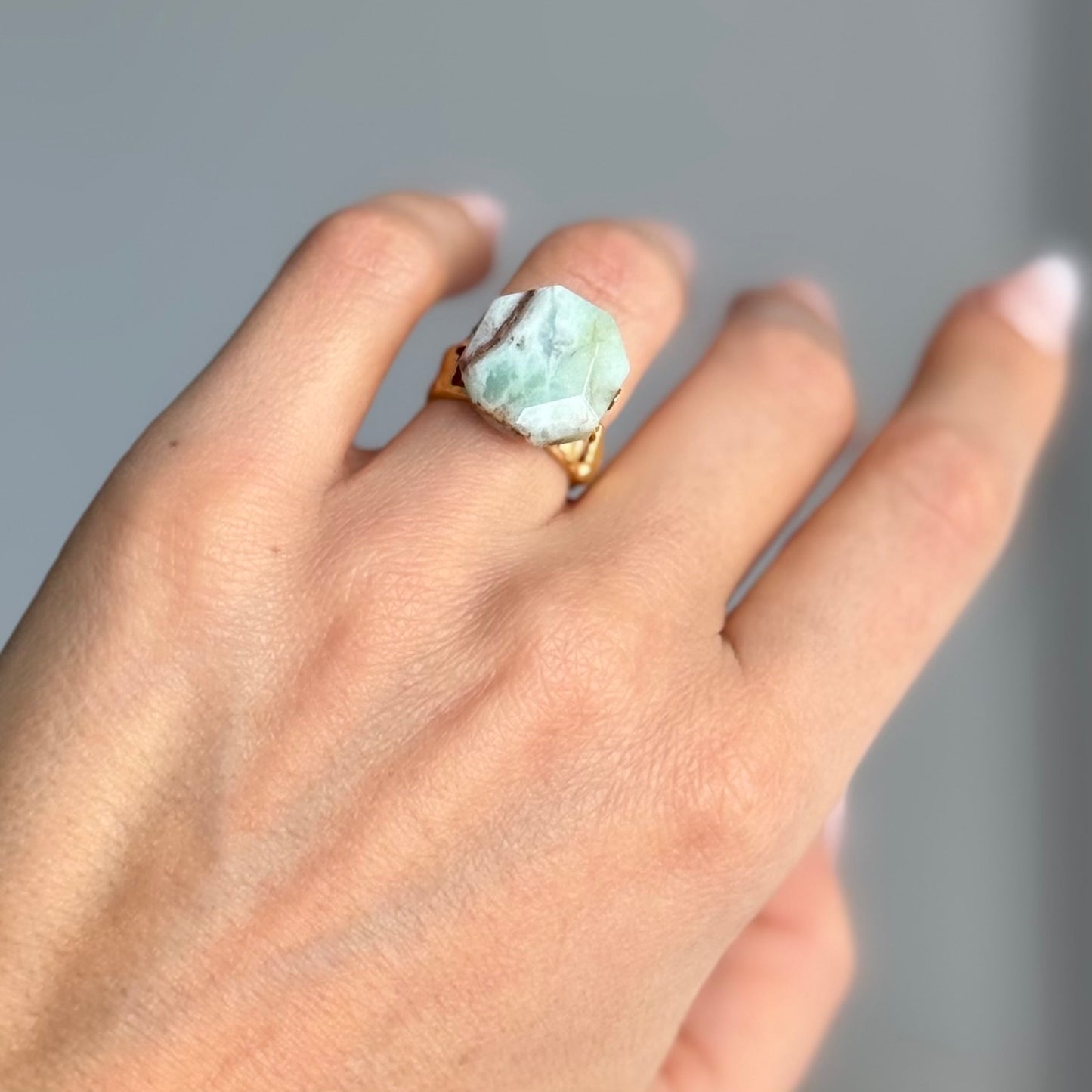 Joy Veined Chrysoprase Ring