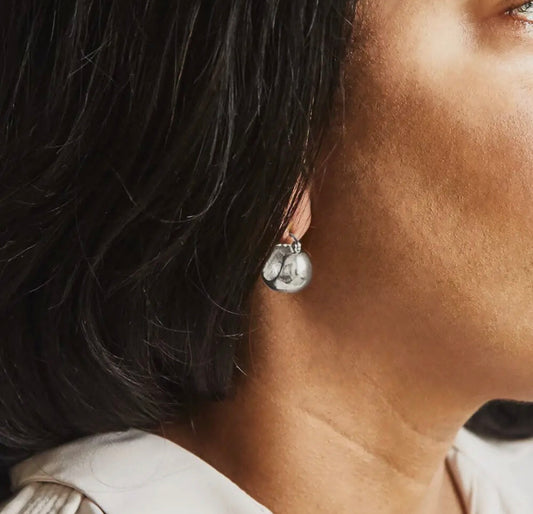 Silver Medium Mini Hoop Earrings