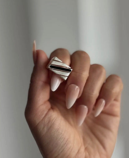 Black Onyx Stone Ring