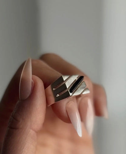 Black Onyx Stone Ring
