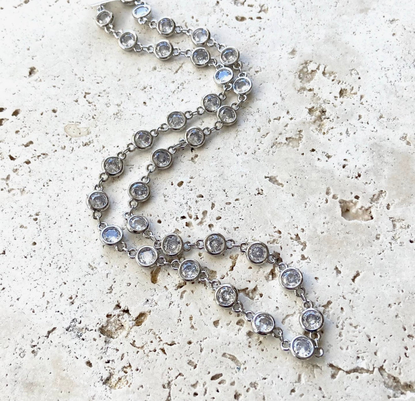 Crystal Necklace | Silver