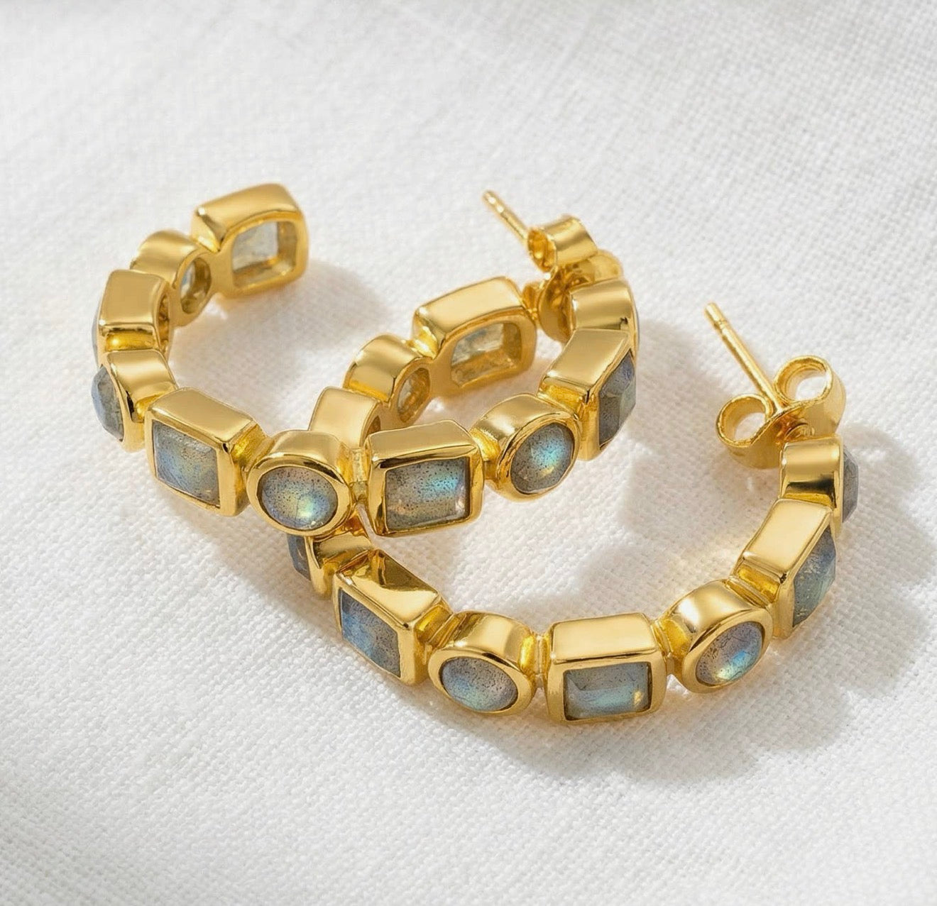 Marais Labradorite Hoops