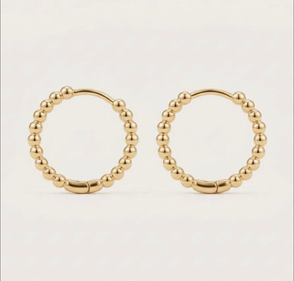 Brielle Beaded Huggie Earrings