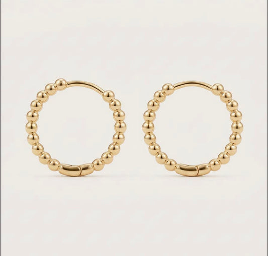 Brielle Beaded Huggie Earrings