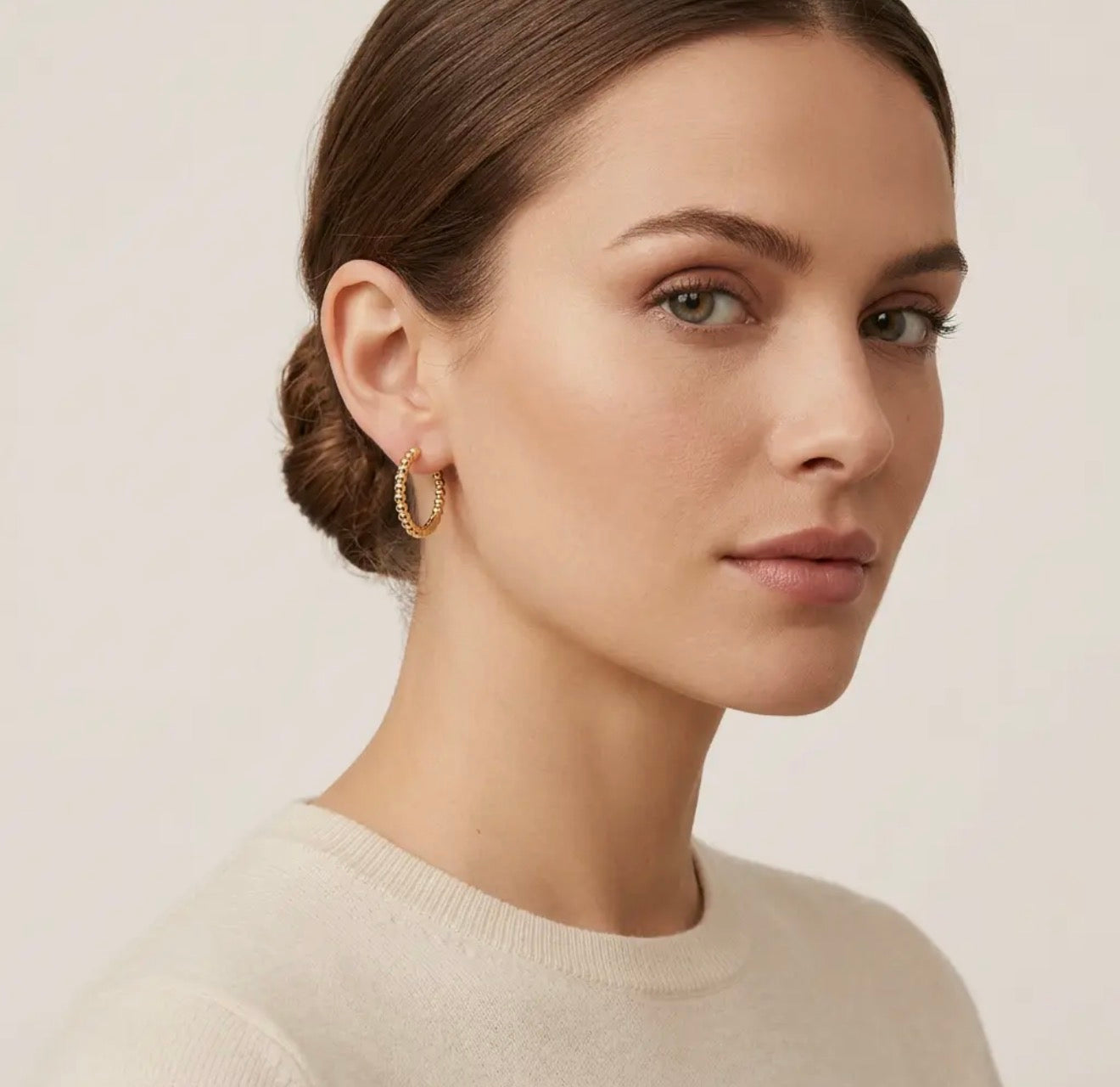 Brielle Beaded Huggie Earrings