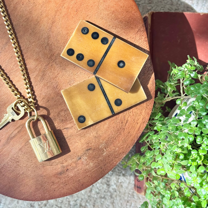 Authentic Louis Vuitton Lock Necklace | Cuban Link