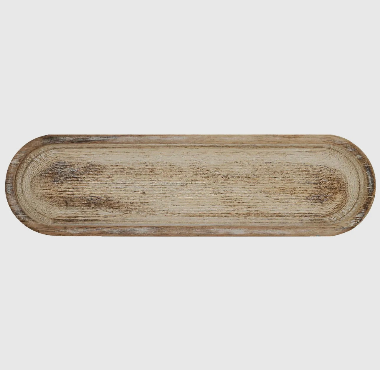 Rustic Oval Wood Tray