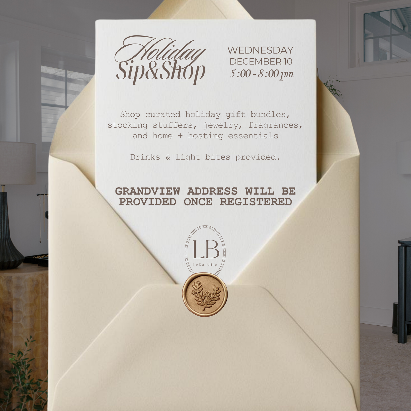 Holiday Sip & Shop